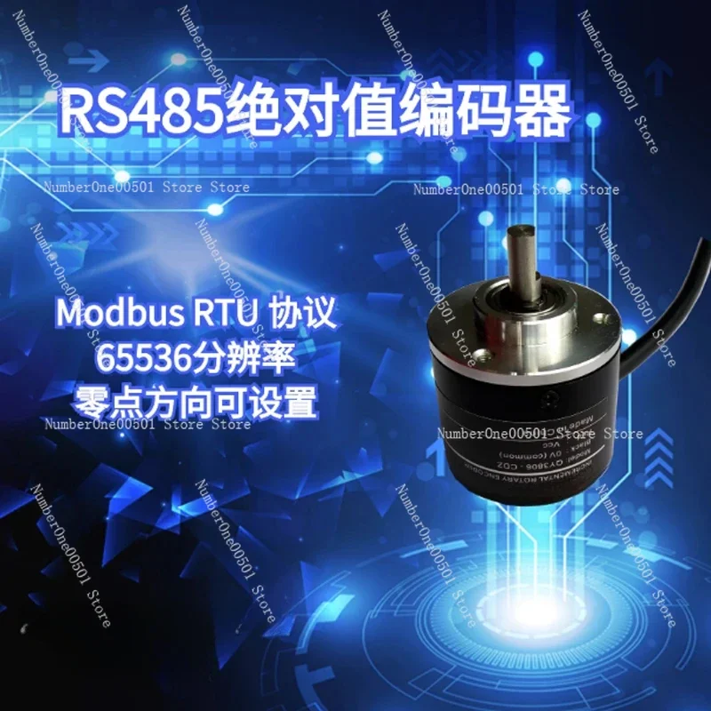 Single-turn Magnetic Absolute Rotary Encoder Ssi Output MODBUS RTU Protocol RS485 High Precision 15/16 Bits