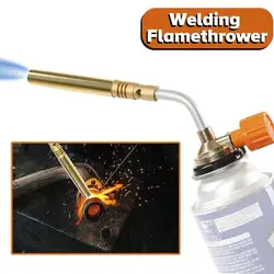 2024 Welding Gas Flame Gun Butane Burner Brazing Flamethrower Heat Soldering Outdoor Camping Gun BBQ Portable Equipment