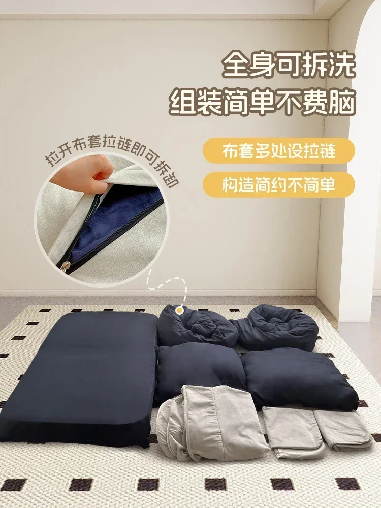 Hot sales human kennel lazy sofa bed luxury Nordic single double simple balcony home living room folding sofa