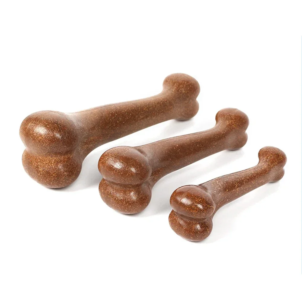 العظام الاصطناعية الكلب لعب الطبيعية غير سامة لحوم البقر نكهة محاكاة العظام لعبة للكلاب الصغيرة الكبيرة قوي لدغة مقاومة مضغ لعبة #4
