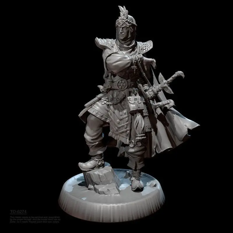 50mm 75mm Nile Swordsman Resin White Mold 3D Printing Unassembled Unpainted Self-assembly DIY Coloring Figurine Craft Gifts
