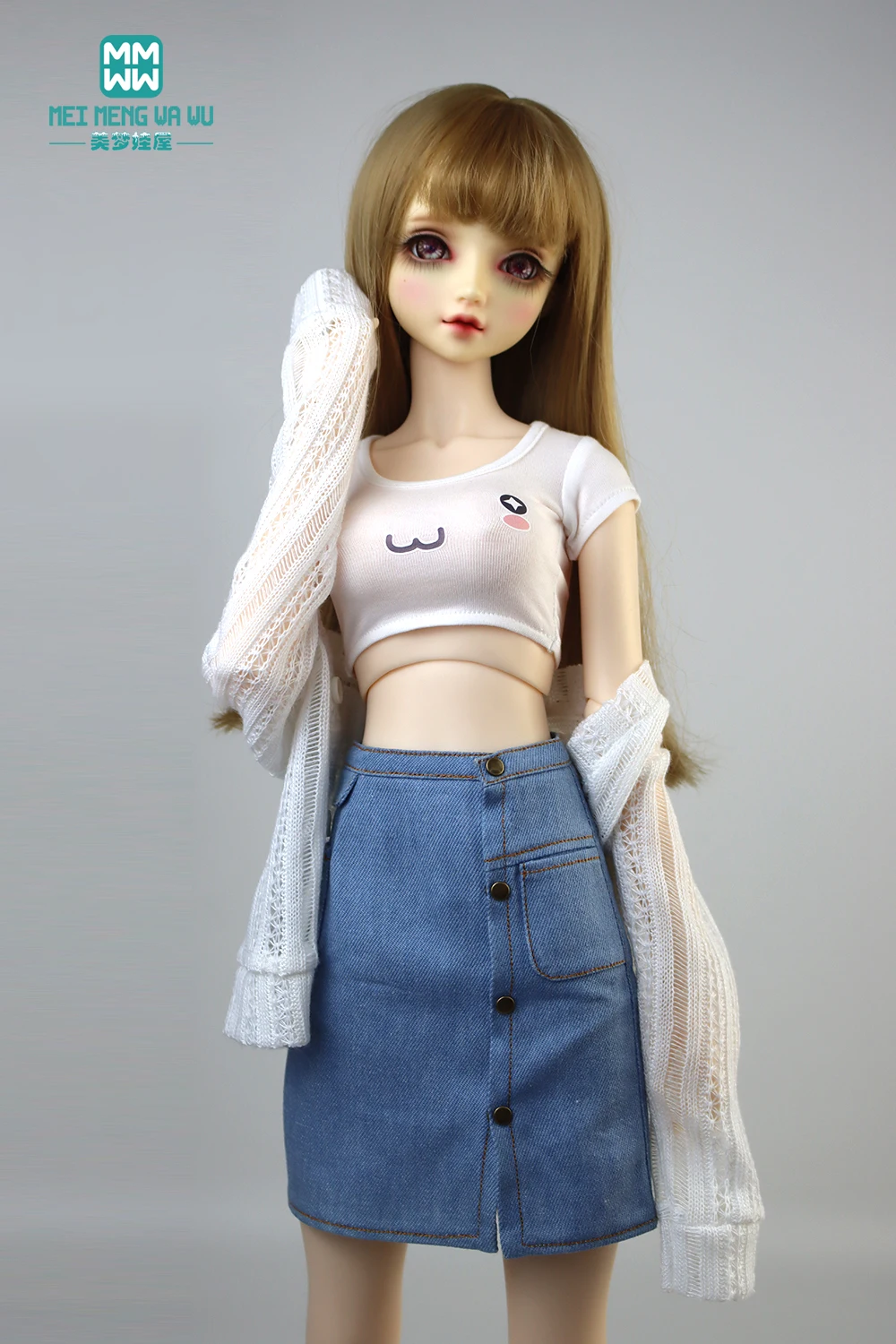 BJD clothes 58-60cm1/3 BJD SD DD moving joint doll Accessories fashion denim skirt Gifts for Girls