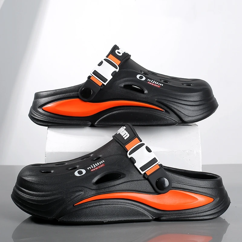 

Summer Men's Beach Clogs Outdoor Sandals Breathable EVA Slippers Soft Slides New Mens Casual Garden Shoe Male Beach Slippers