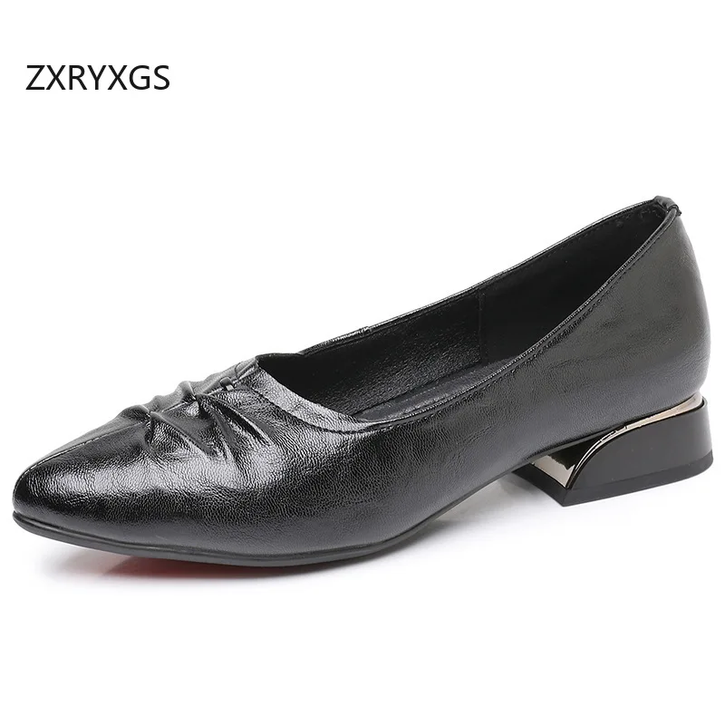 zxryxgs-2026-autumn-genuine-leather-pointed-shoes-fashionable-versatile-thick-low-heel-shoe-comfortable-women-shoes-plus-size