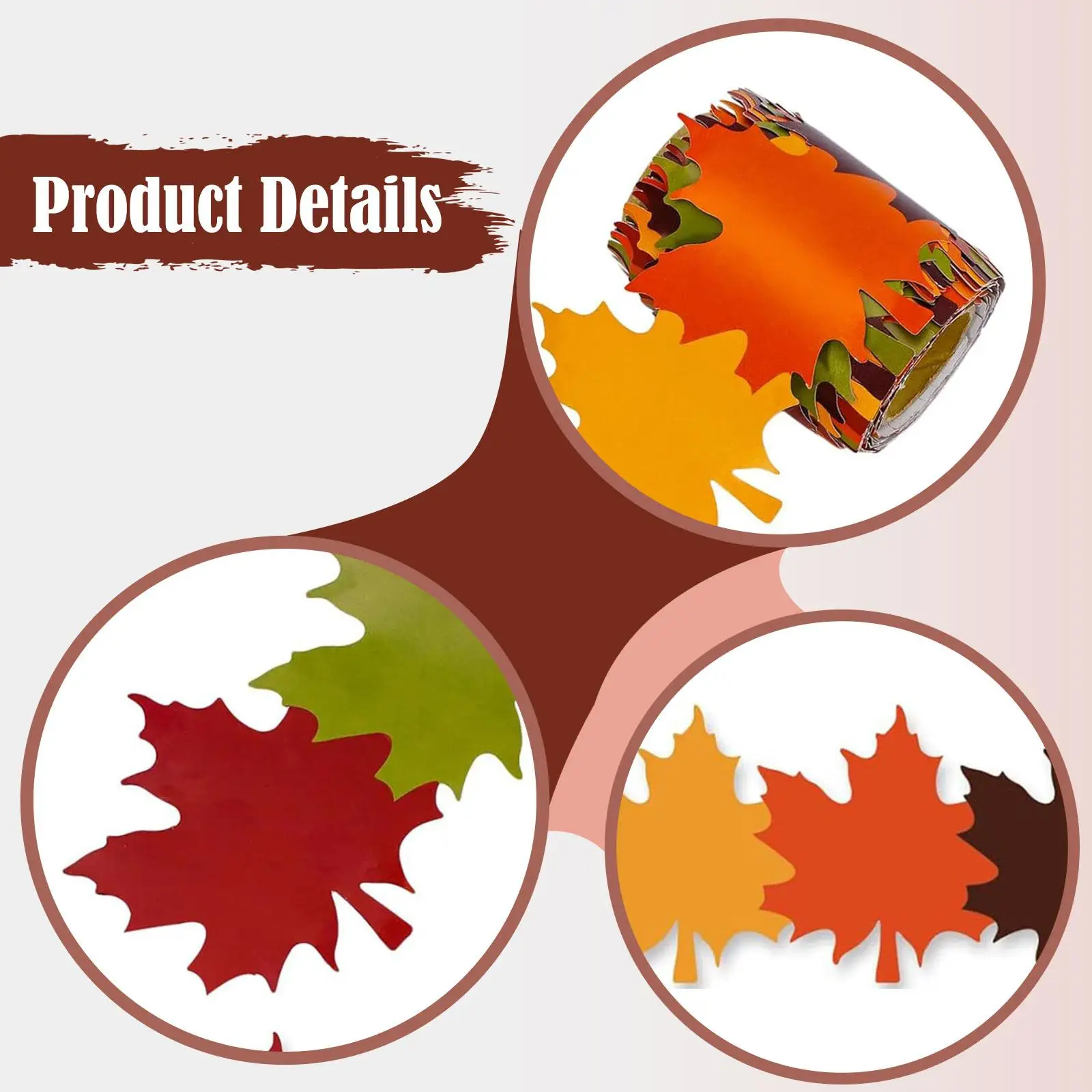 Bordure de feuille d'érable d'automne mignonne 1000cm, bordure d'automne pour Thanksgiving, garniture de bordure de feuilles d'automne pour tableau mural de retour à l'école