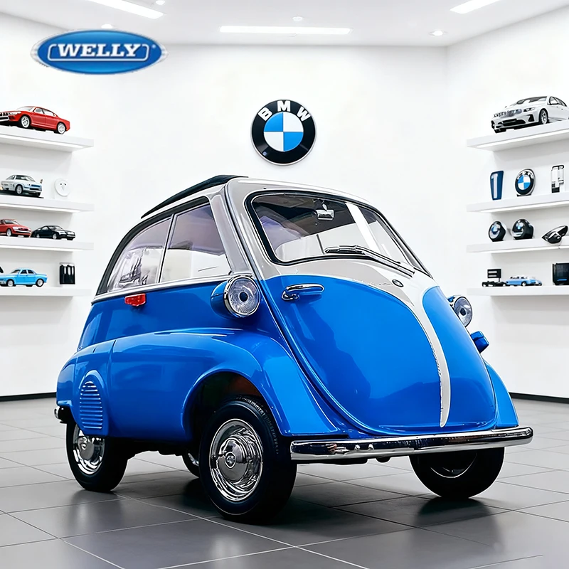 

WELLY 1:18 BMW Isetta Alloy Car Diecasts & Toy Vehicles Car Model Miniature Scale Model Car For Children