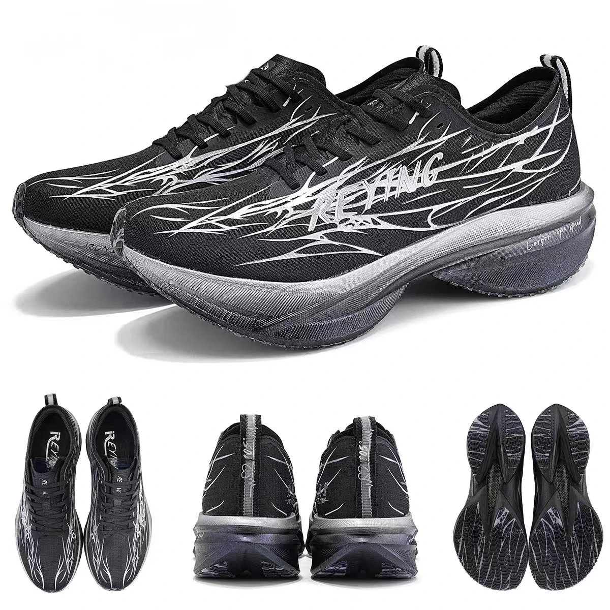 IRUNSVAN Men's Full-Length Real Carbon Running Shoes With Shock Absorption Rebound Breathability Marathon Running Shoes 097