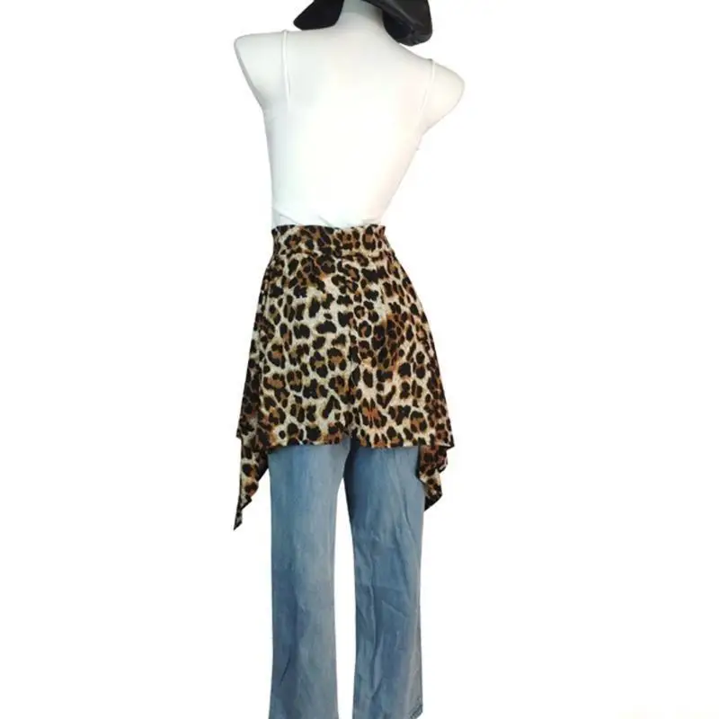 31BF Womens Leopards Print Beach Pareos Sarong Swimsuit Cover Ups for Swimwear Short Wrap Skirt Streetwear Gifts