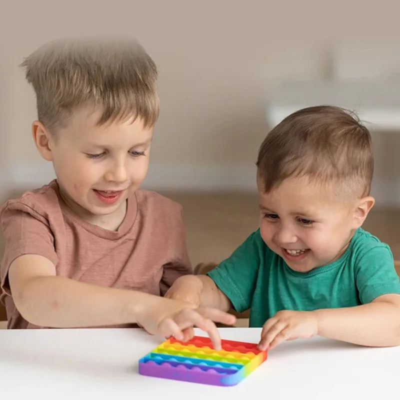 Juguete Fidget 2 en 1: letras y números, tablero sensorial de burbujas para aprendizaje de matemáticas, juguetes educativos para niños