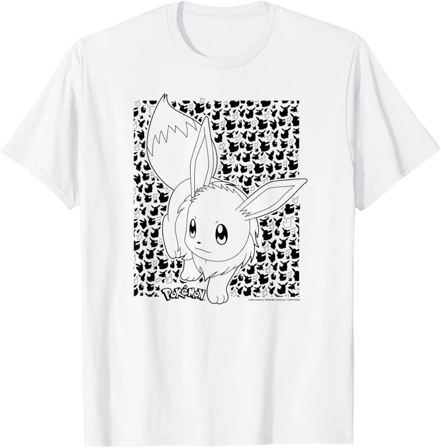Pokémon - Eevee Pattern Fashion Casual Anime T-Shirt Men Womne Shirt S-6XL