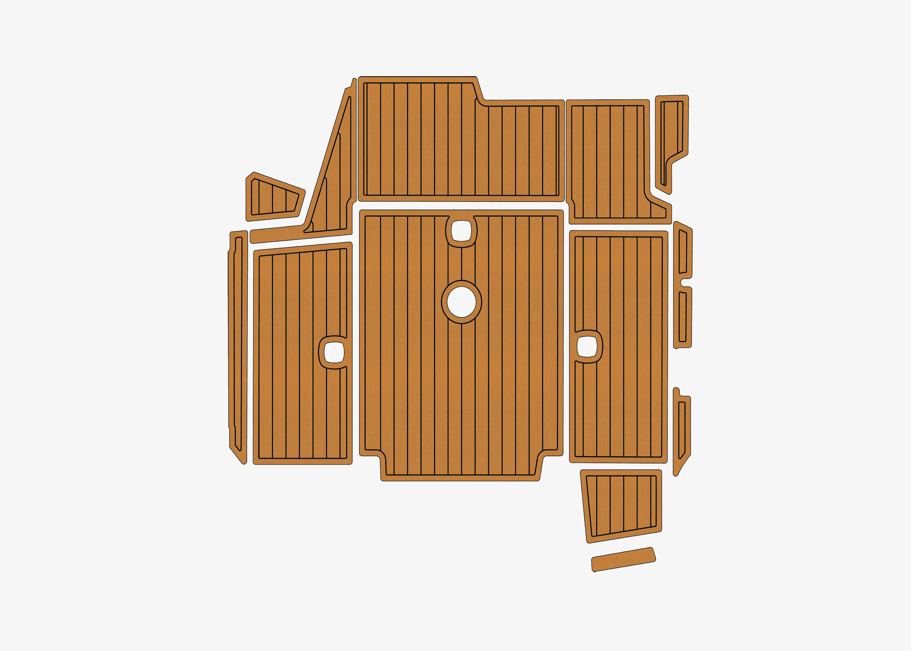 

Anti-Skid EVA Faux Teak Self-Adhesive 6mm Boat Decking Pad for 2020-2026 Ranger Tugs R27 Yacht Cockpit Durable Marine Flooring