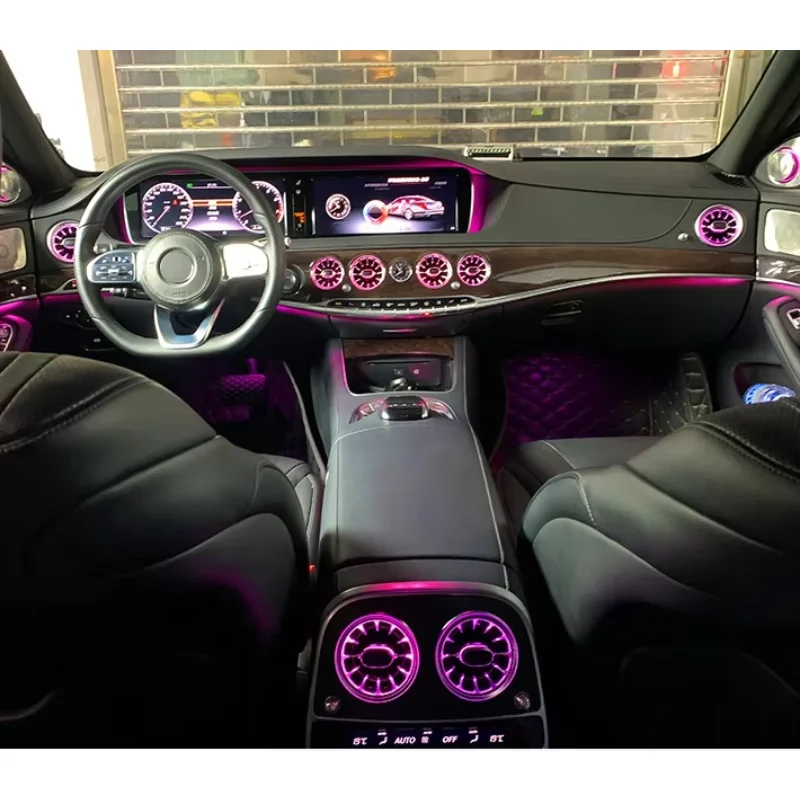 

W222 64 Colors LED Front & Rear Turbo Air Vents Ambient Light for Mercedes S-class W222