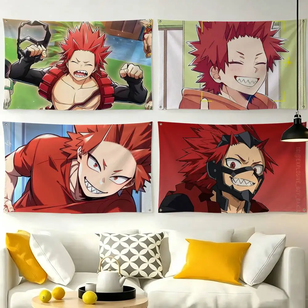 My H-Hero K-Kirishima  Flags Wall Hanging Tapestry Outdoor Garage Room Decorative flag Background Blanket