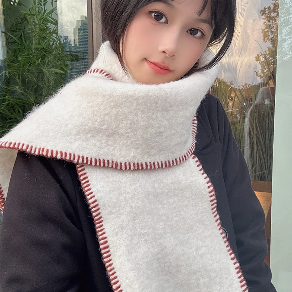 

Мягкий зимний кашемировый шарф, теплый утолщенный термошарф-воротник, ветрозащитная мотоциклетная шаль для осени и зимы