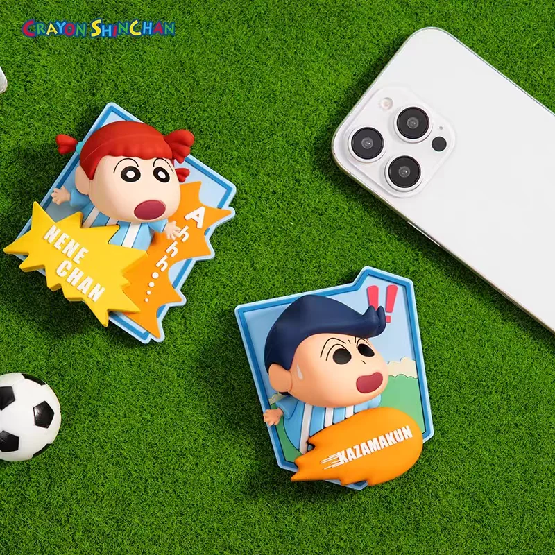 

Genuine Crayon Shin-Chan Blind Box Passionate Green Pitch Fridge Magnets Three-dimensional Magnetic Figurines Toys Gift