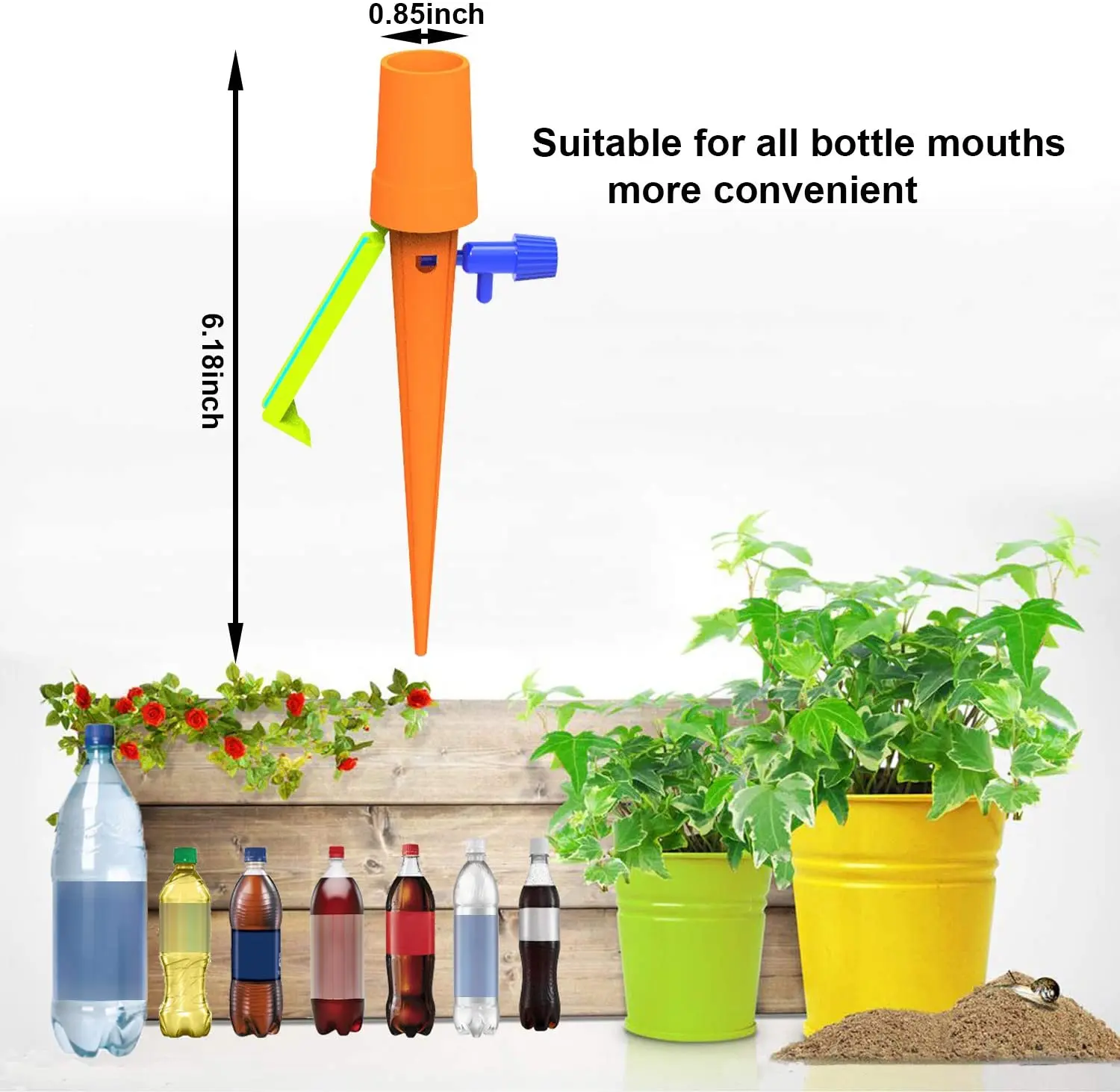 Auto Drip Irrigation System Automatic Watering Dripper Spike Garden Plants Flower Dripper Waterer Tools 1/2/4/6/12PCS