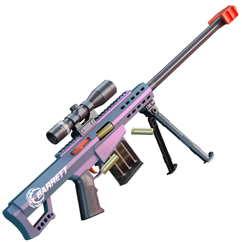 Pistolet na kulki z wystrzałami w kształcie pocisków, Barrett, AKM, Grab, wysoka precyzja, miękkie kulki, AWM, bardzo duży, MSR, dla dzieci, chłopięcy, 98k, zabawka, pistolet na zabawki, zabawka z supermarketu.