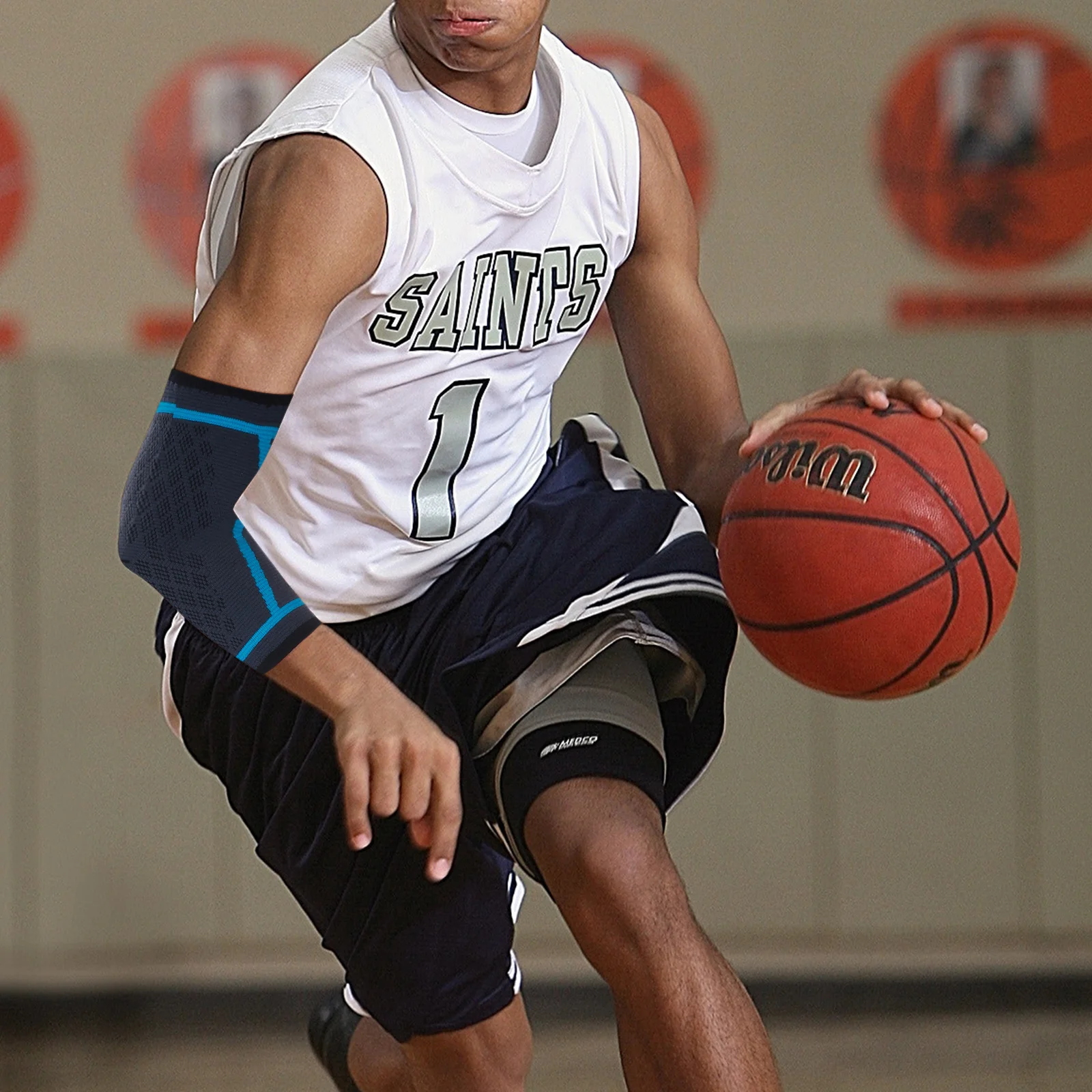 

1Pcs Elbow Protection Brace Breathable Sports Elbow Guard Sleeve Tennis Basketball Weightlifting Support for Tendonitis