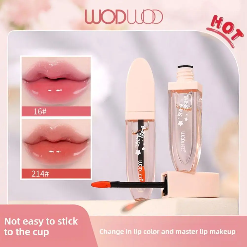 เปลี่ยนสี Lip Oil Clear Nourishing Lip Gloss Oil Lip Balm Lip Glaze Lip Care Moisturizer สําหรับริมฝีปากแห้งแตก