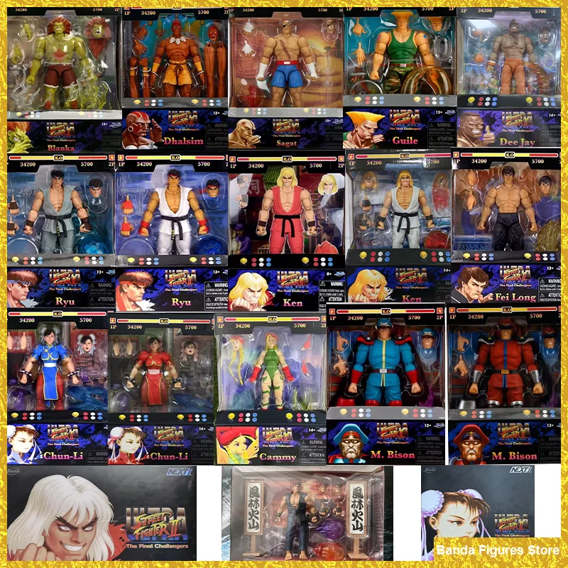 Juguetes originales JADA Street Fighter Cammy Red Ken Guile Dee Jay Blanka Sagat Chun Li Grey Ryu M Bison Dhalsim en Stock modelo Juguetes