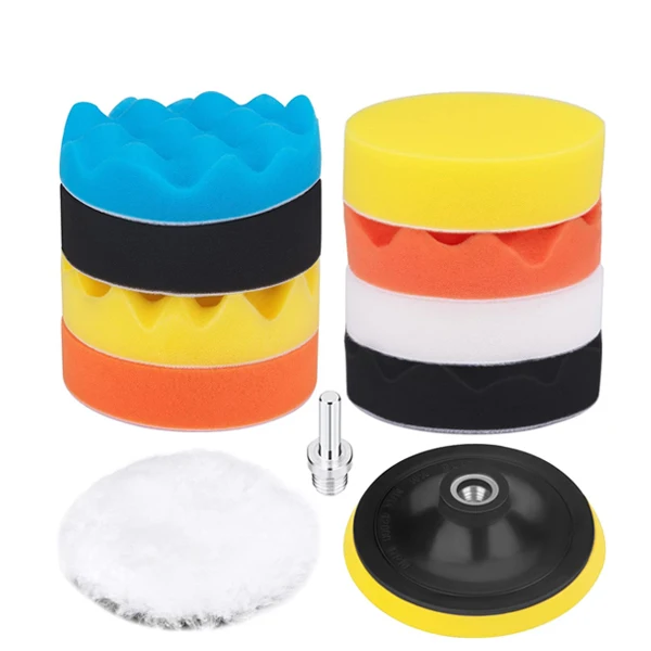 3/4/5'' Car Polishing Disc 11Pcs/Set Buffing Sponge Pads