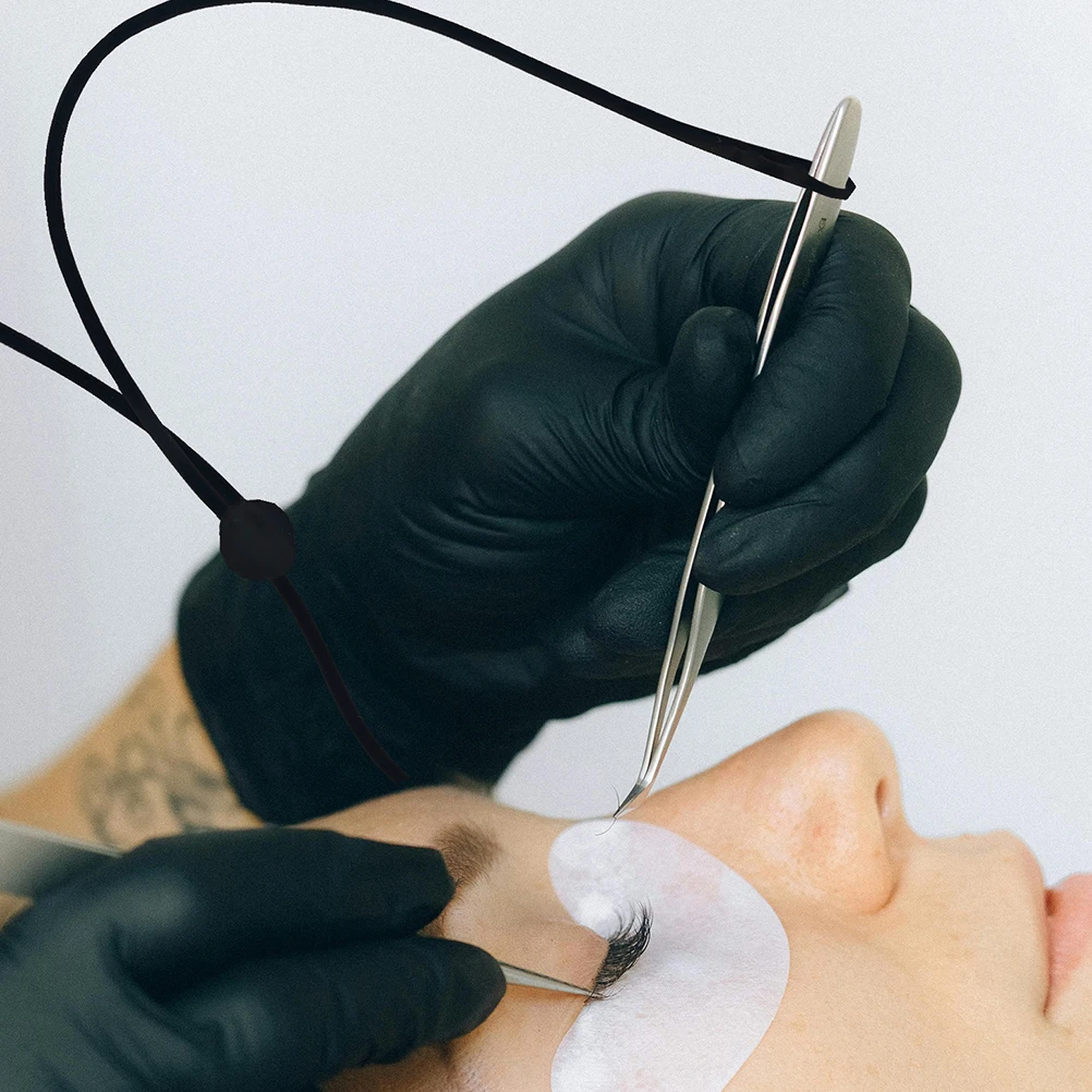 2 قطعة ملاقط ماكياج معصمه حامل سيليكون المضادة للانزلاق قبضة لأدوات تمديد رمش تطبيق الدقة الجمال