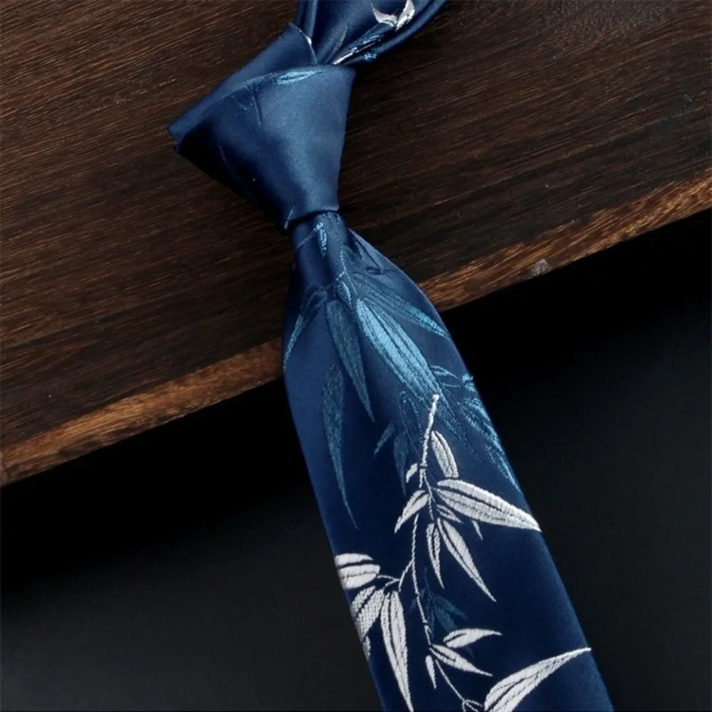 

Винтажный деловой галстук с принтом листьев, шелковистый, мягкий, роскошный, из полиэстера, шириной 8 см, жаккардовый, в британском стиле