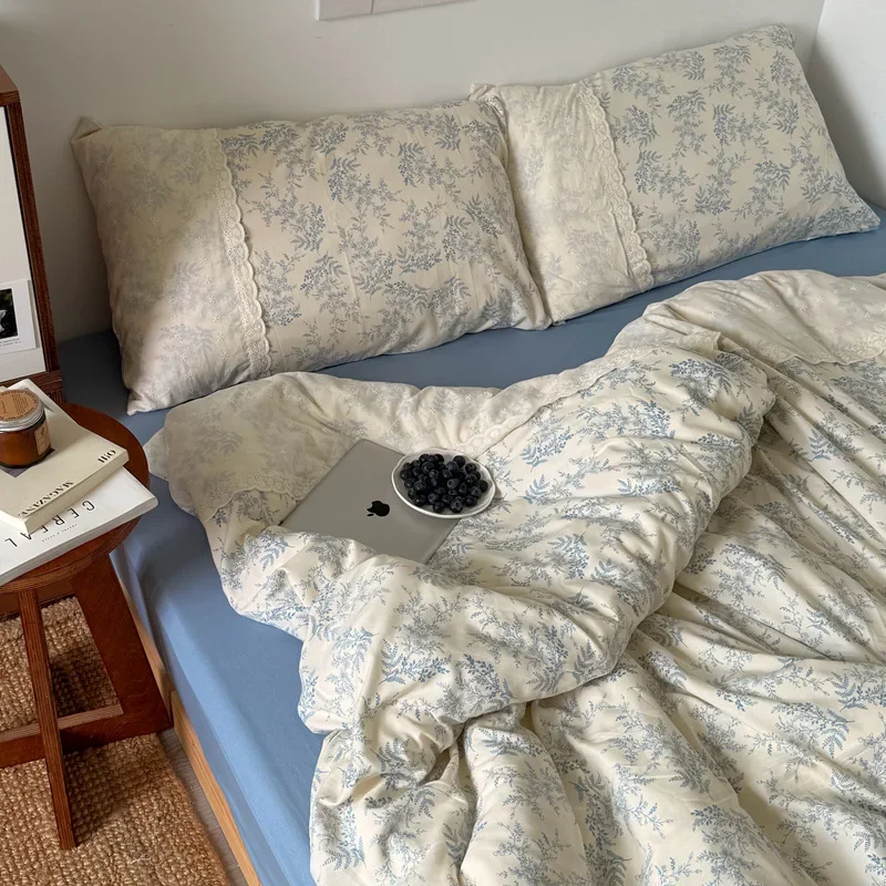 American Plaid Printing Bedding Set Comfortable and Skin-Friendly Bedclothes for Four Seasons Cloud Touch Soft Home Textile