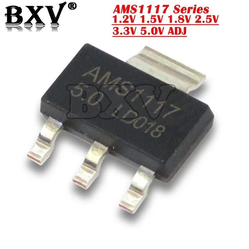 50PCS/LOT AMS1117 AMS1117-3.3V AMS1117-ADJ AMS1117-1.8 AMS1117-1.2 AMS1117-5.0 AMS1117-2.5 AMS1117-3.3 AMS1117-5.0 AMS1117-1.5