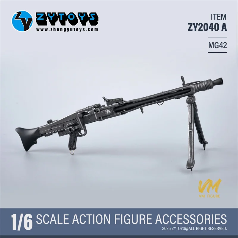 

ZY2040 ZYTOYS 1/6 MG42 Generic Machine Gun Model Soldier Scene Props Pistol Model Accessory Fit 12'' Action Figure Body Doll Toy