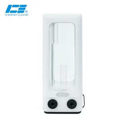 IceManCooler DX5-240S White ARGB Glass Reservoir Combo D5 Pump,Water Tank With Bracket ,+5V 3PIN Support AURA Motherboad