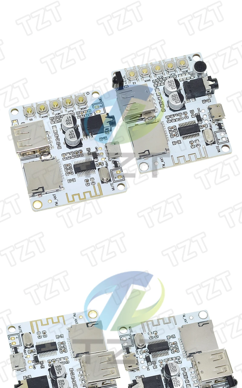 TZT TF-Karten Bluetooth-Audioboard mit USB-Anschluss, Dekodierung, Wiedergabe, 5V Stereo-Musikmodul – Detail 6