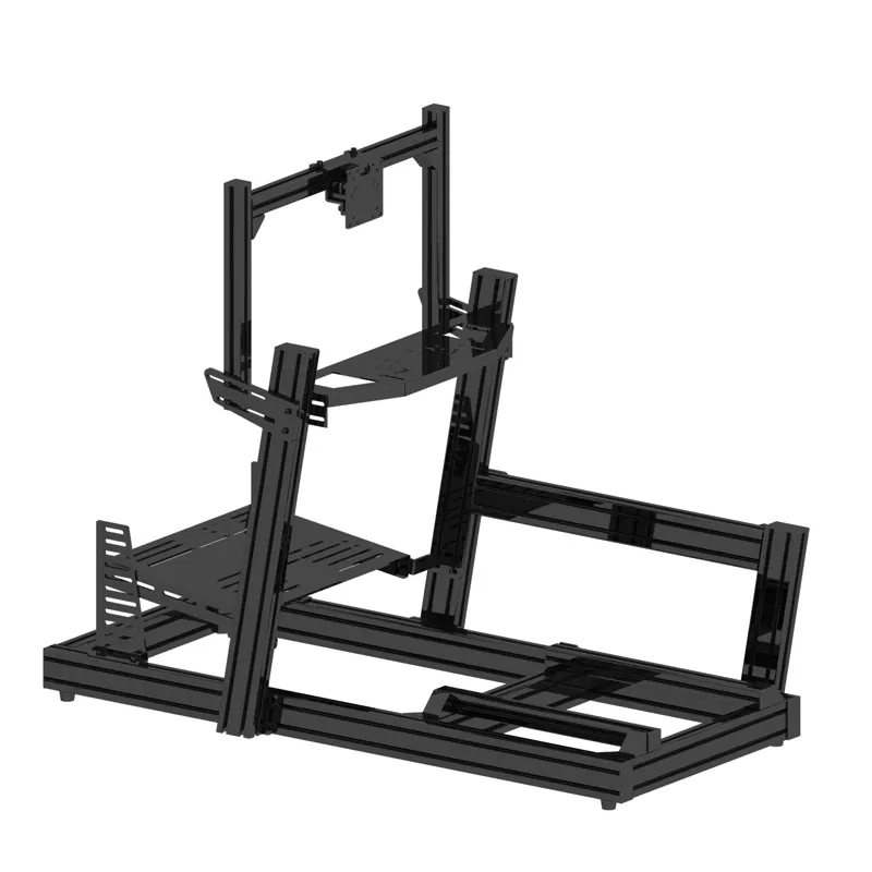 

Wholesale Black Aluminum Extrusion Factory Racing Cockpit Simulator Sim Racing Rigs Aluminum Frame 4080 Cockpit With Rack