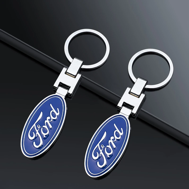 1 Uds llavero con emblema de coche accesorios de llavero de Metal para Ford Focus Fiesta Puma Ranger Kuga MK7 MAX