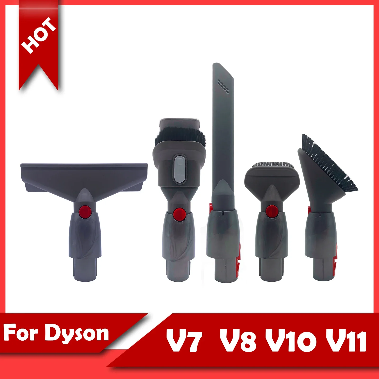 For Dyson V7 V8 V10 V11 Vacuum Cleaner Set Top&Bottom adapter and  Attachment Kit Stair Brush Crevice Parts