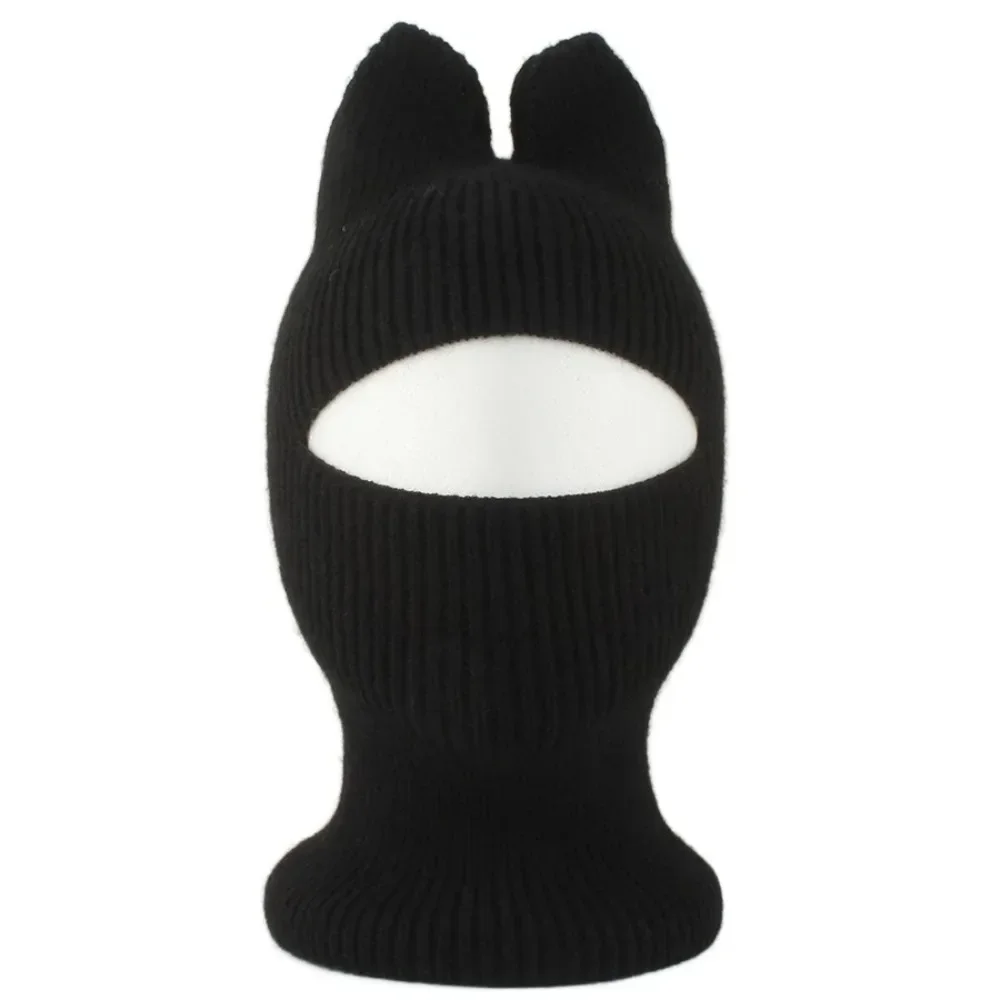 جديد محبوك آذان حماية قبعة الكروشيه يندبروف بالاكلافا قبعة الصوف الناعم قطعة واحدة الاطفال قبعة الشتاء #2