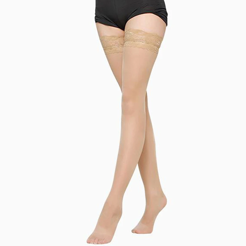 1Pair Women\'s Sexy Stocking Sheer Lace Thigh High Stockings Nets For Women Female Stockings Pink Purple Skin Red