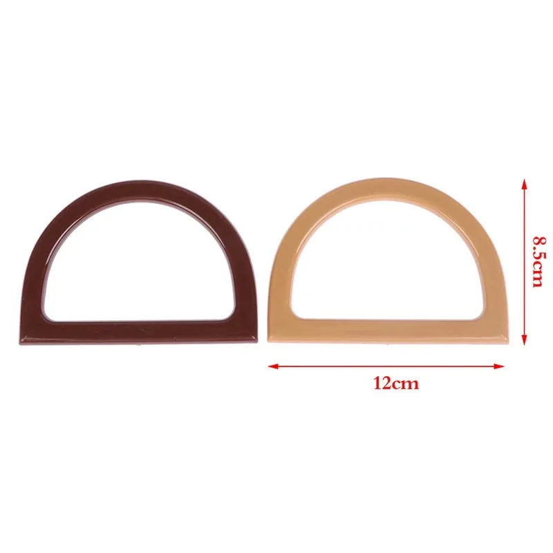 1Pcs D-shaped Wooden /Plastic Bag Handle 12cm*8cm Replacement Handcrafted Handbag Strap DIY Bag Accessories Handbag Purse Handle