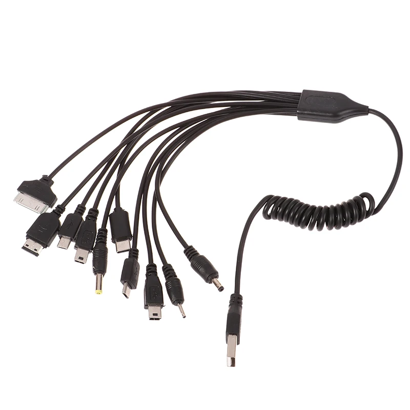 1Pc 1Pc 10 In 1 Micro USB Multi Pin Kabel Oplader Universele USB Adapter Kabel Data Wire Cord multifunctionele Data Transfer Kabel