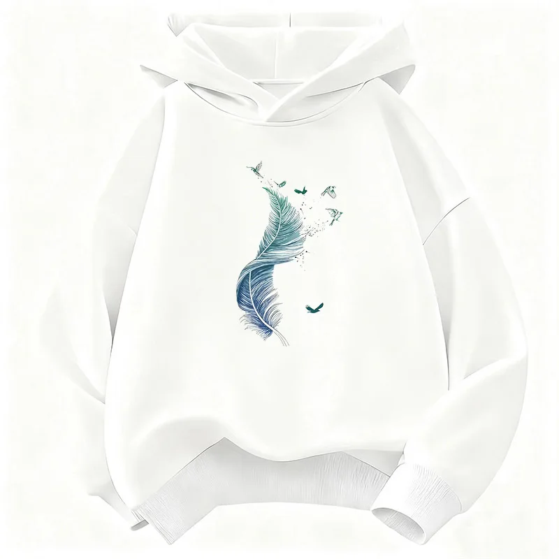 Vintage Blatt-Design Hoodie Retro Kinder-Sweatshirt Kapuzenpullover Lässige Hoodies für Jungen Mädchen Kleidung Mode