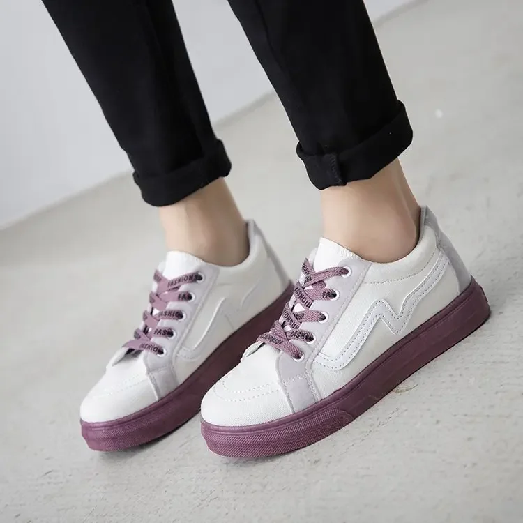 Women Casual Shoes Mixed Colors Lace Up Female Fashion Sneakers Tenis Feminino Zapatillas Deportivas Mujer Chaussure Femme 35-40