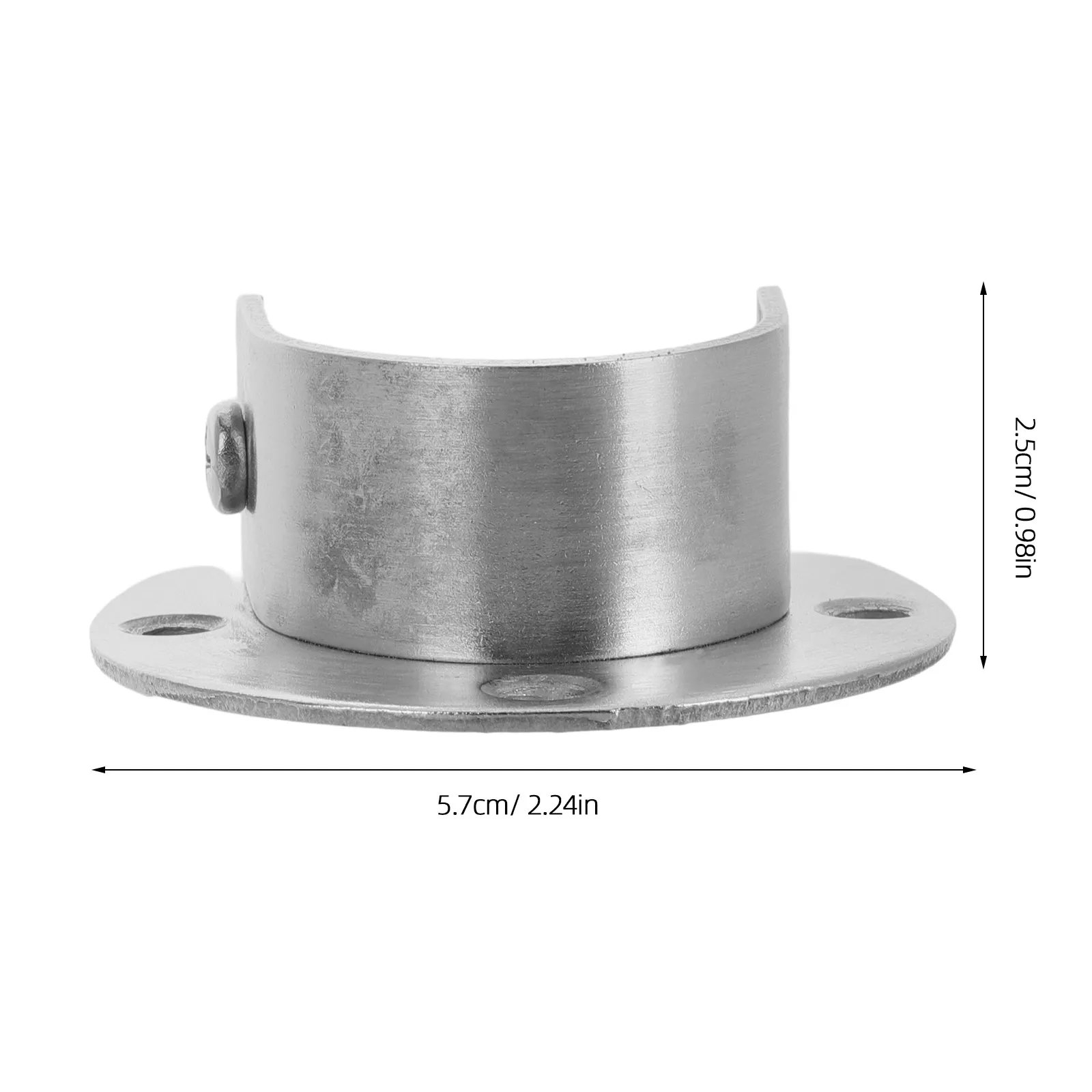 Open Design Stainless Steel Flange Seat Rod Holder for Round Tube Clothes Rod Closet Wardrobe Cabinet Organizer Heavy Duty