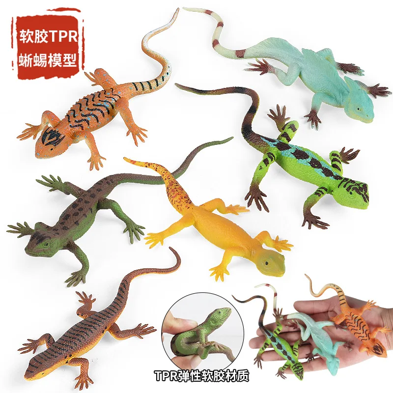 Simulation Of Tricky Animal Model Soft Glue Decompression Venting Lizard Toys