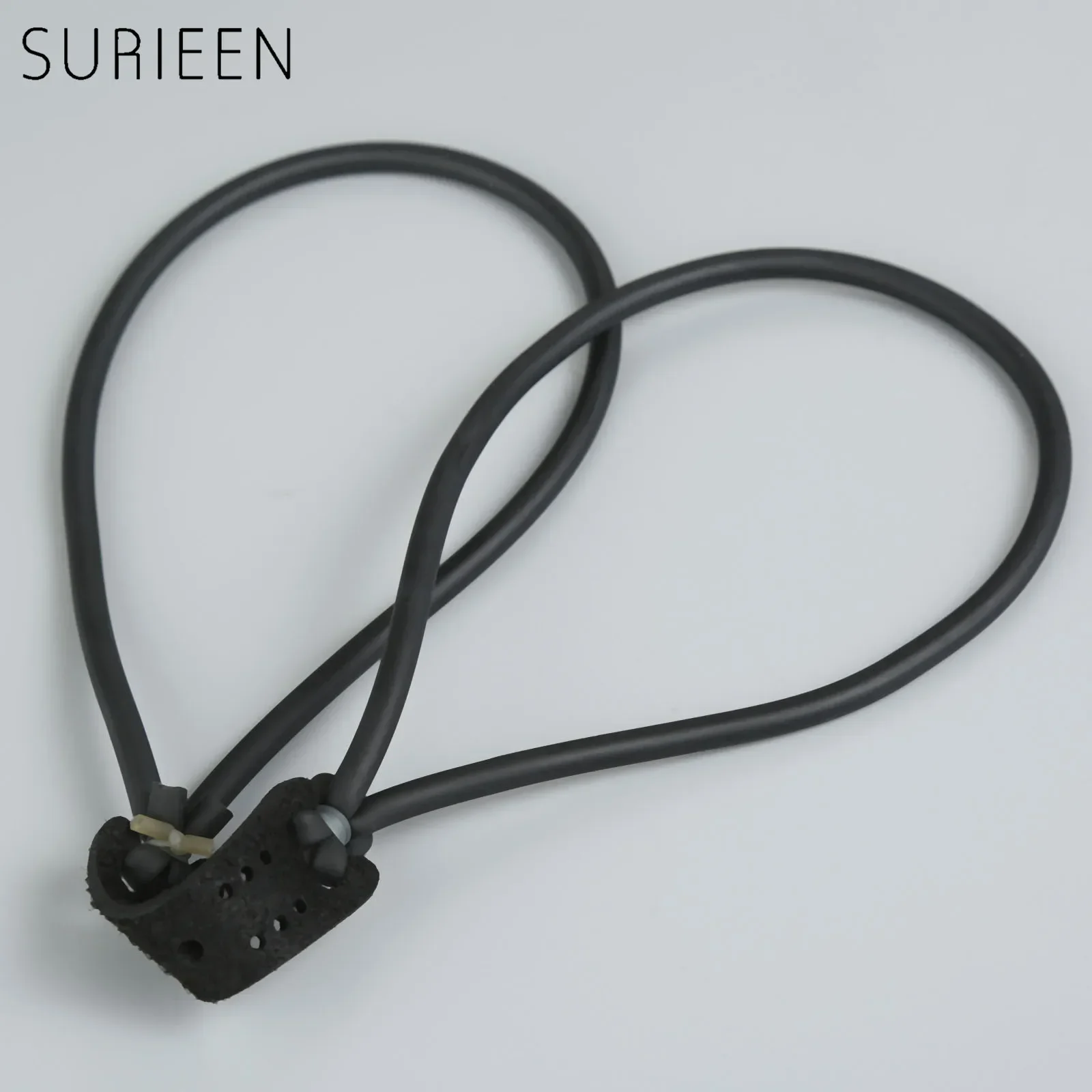 SURIEEN 4 Strips Practical Slingshot Rubber Band Resilient Rubber Tube Catapult Elastic Bungee Slingshots Replacement Black 1842