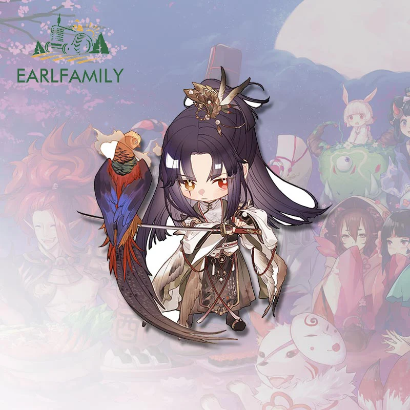 EARLFAMILY 13cm x 12cm for Onmyoji Game Onikiri Chibi Car Stickers Waterproof Cartoon Decals Car Door Protector Windshield