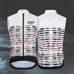 New CULB POC Night Riding Road Bike Summer Windproof Waterproof Charge Riding Vest Graffiti Color blocked Edition