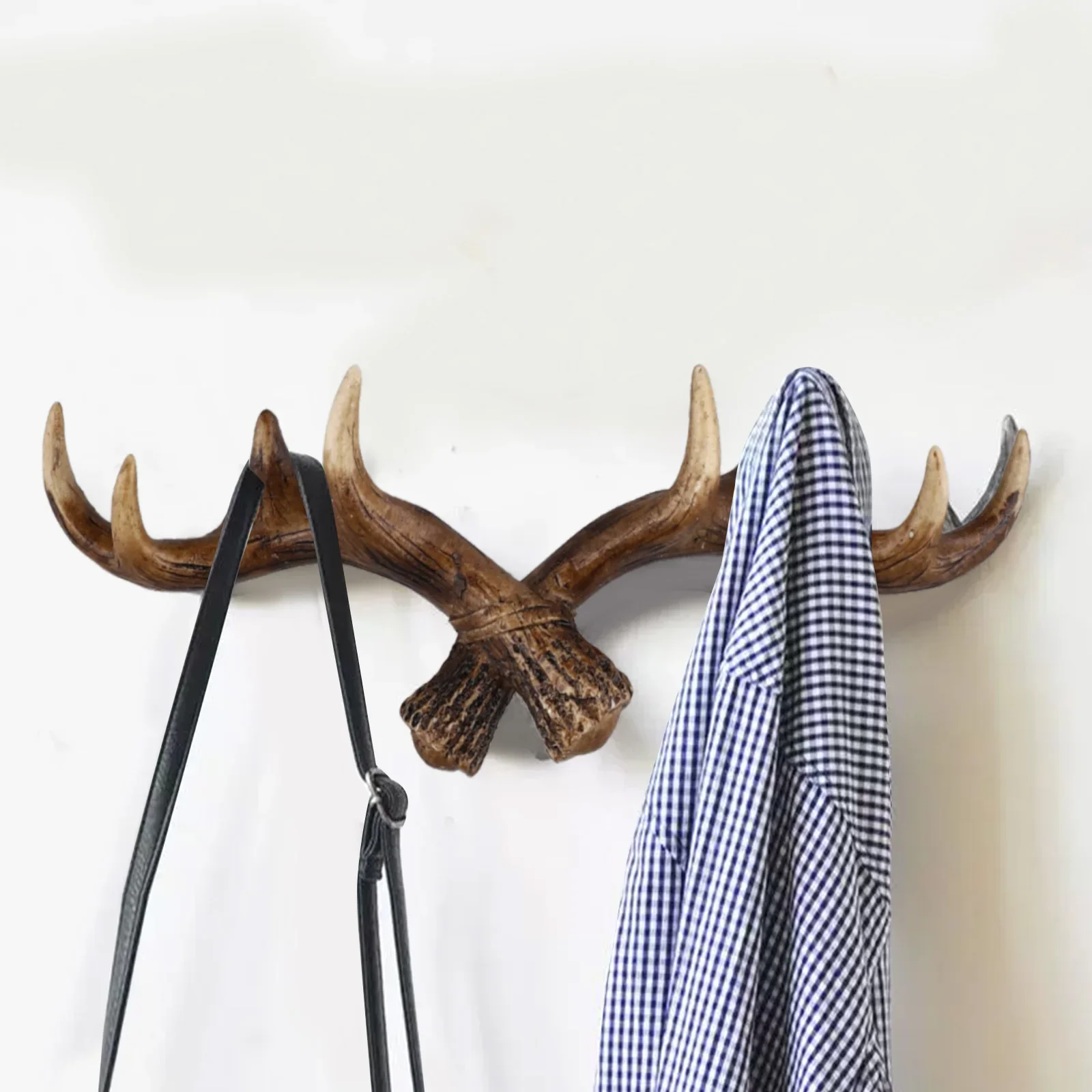 Scarves Statue Decorative Hook Antler Shape Resin Statue Wall Hanging Decor High Quality Nordic Package Content