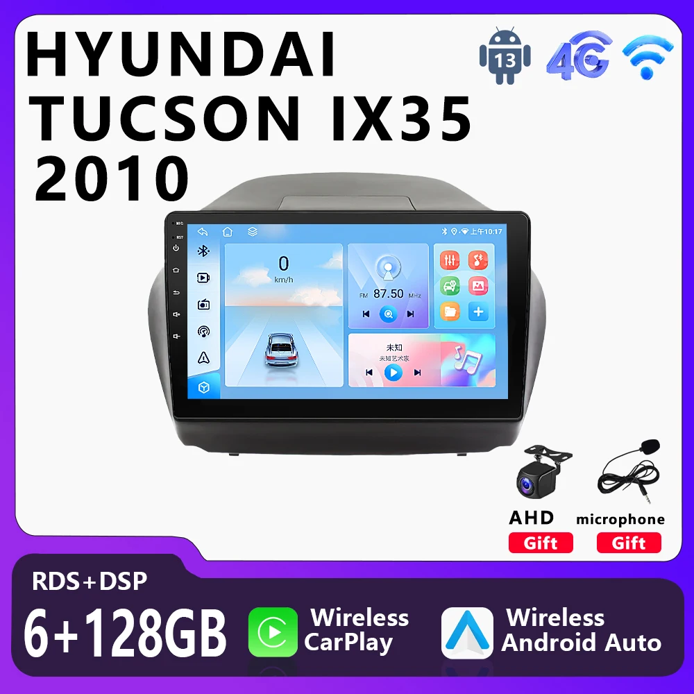 

Car Radio Multimedia Player For Hyundai Tucson 2 LM IX35 2009-2015 2 Din Wireless Carplay Android Auto Stereo Head Unit