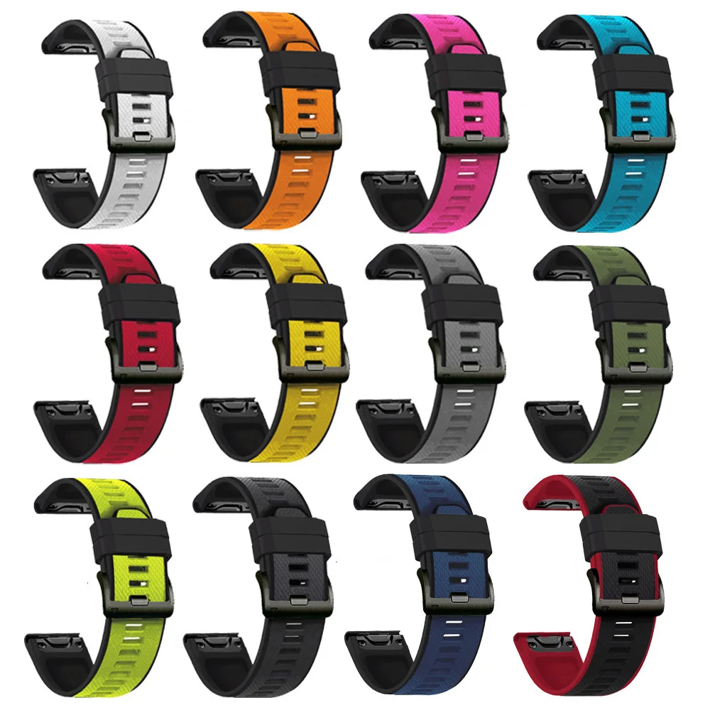 

22mm Silicone Quick Easy Fit Strap For Garmin Fenix 5 Plus 6 Pro /Approach S62 S60/ Instinct /Forerunner 935 Wristband Bracelet