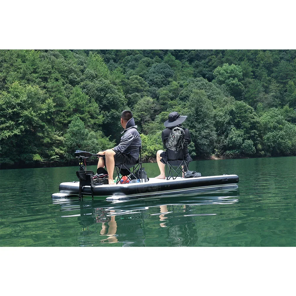 Hot sale Water Sea Lake drop stitch Inflatable Floating Dock Fishing Platform with Electric Air Pump